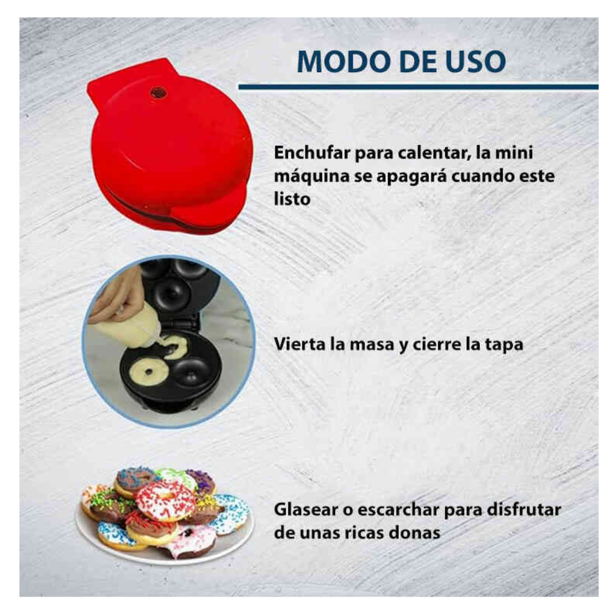 Miniatura 4 de Maquina Mini Donas Postres 3 Antiadheren